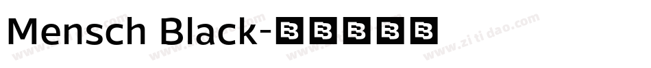 Mensch Black字体转换